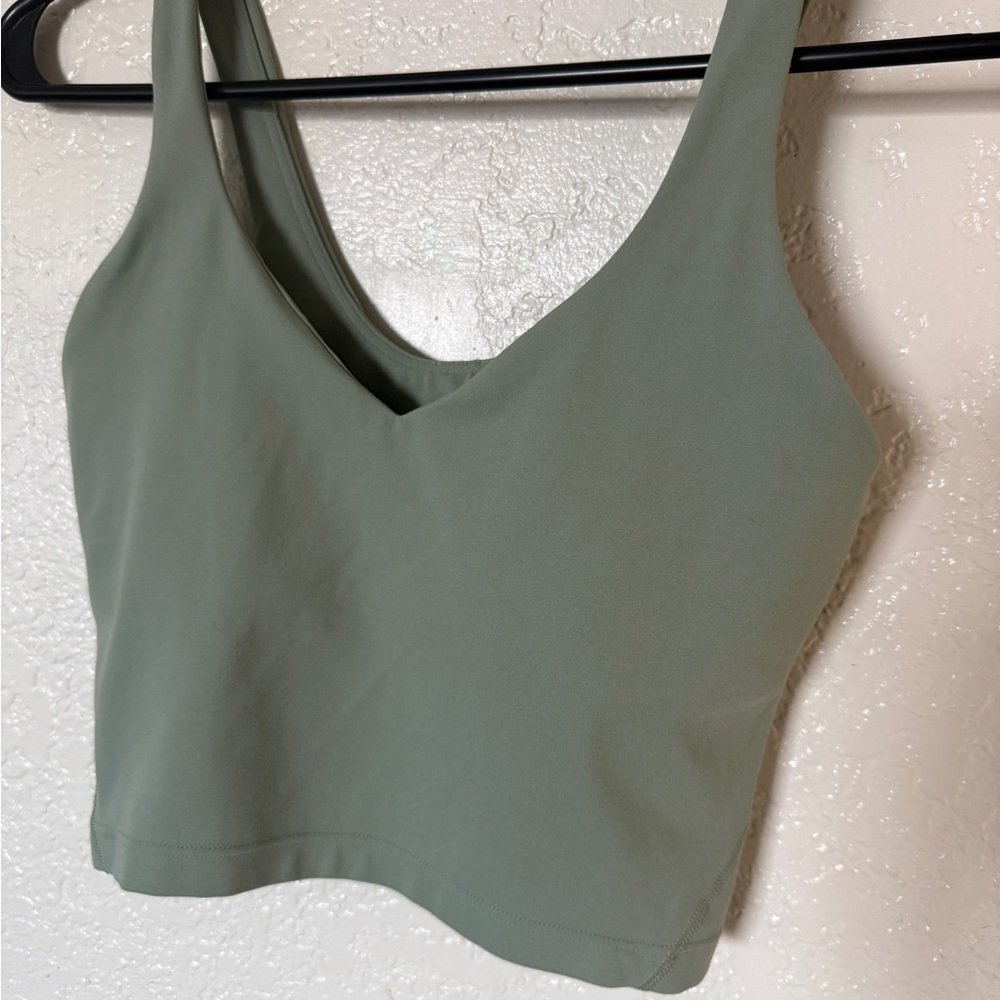 Sage Green Cropped Lululemon Sports Bra